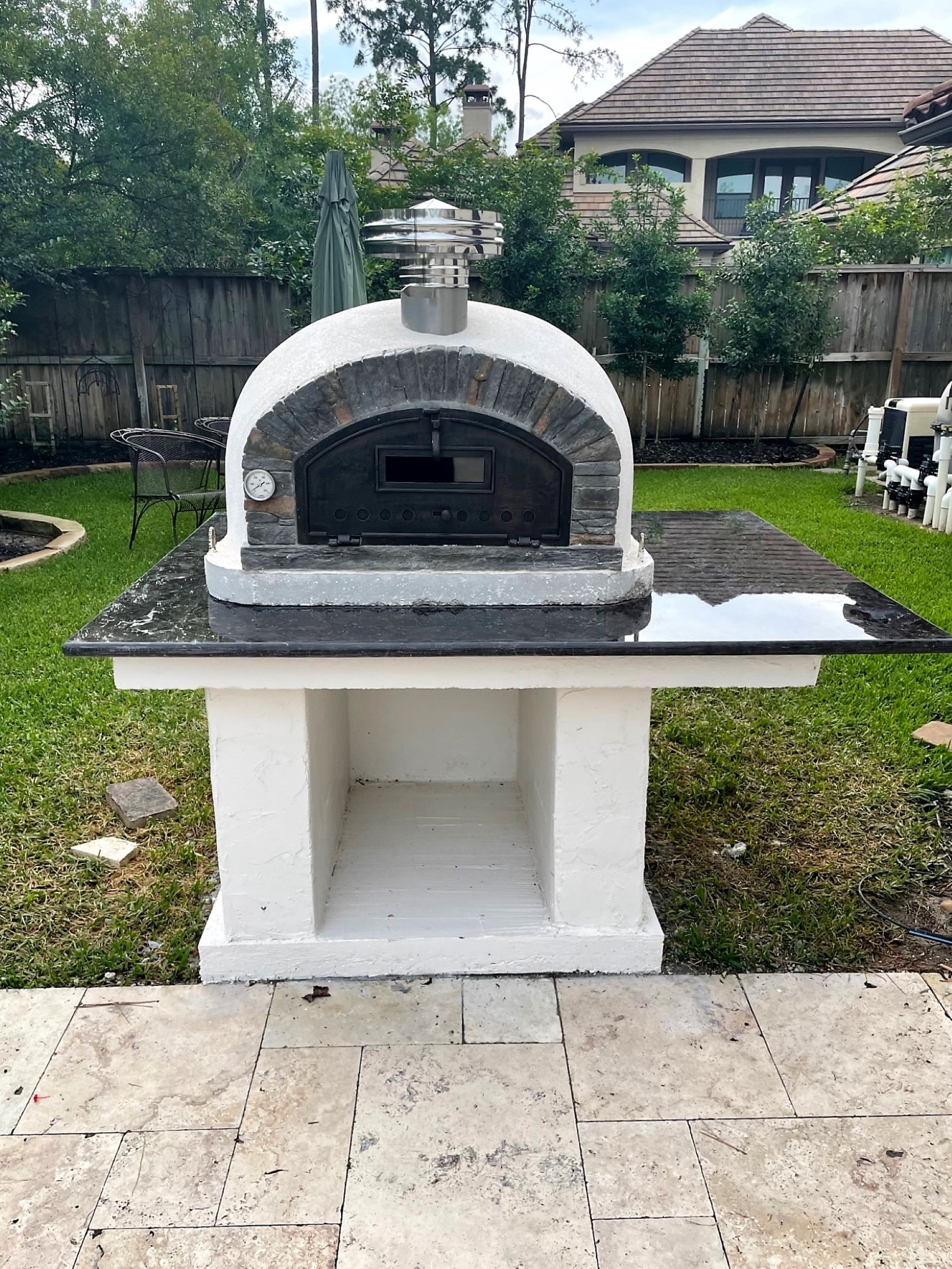 Authentic Pizza Ovens Brick Built In Wood Fired Pizza Oven in Black White Wayfair